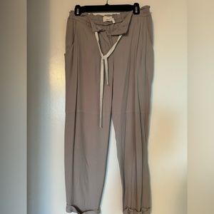 aritzia silk dress pants